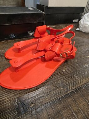 Melissa Women’s Orange Bow Sandals